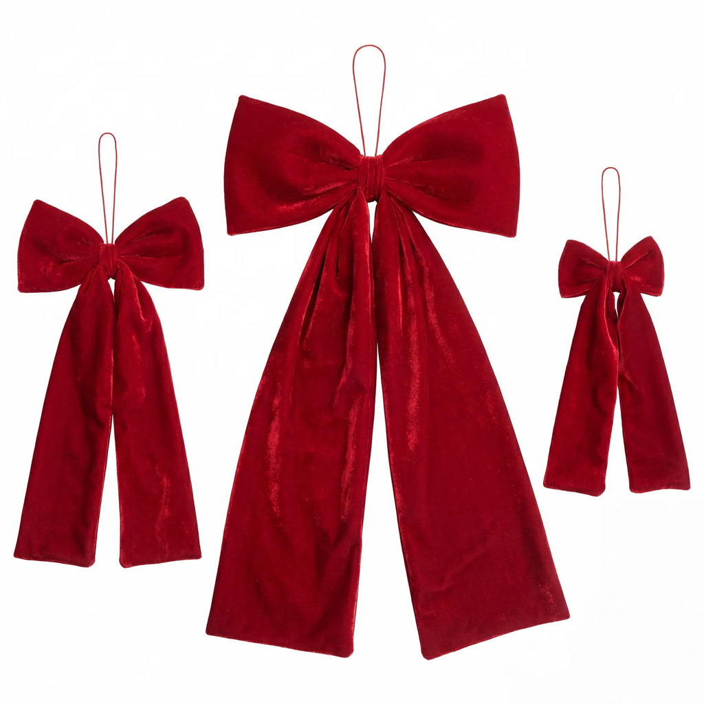 Velvet Fabric Bows for Christmas Tree, Wreath & Holiday Décor Holiday Bow Decoration Babs