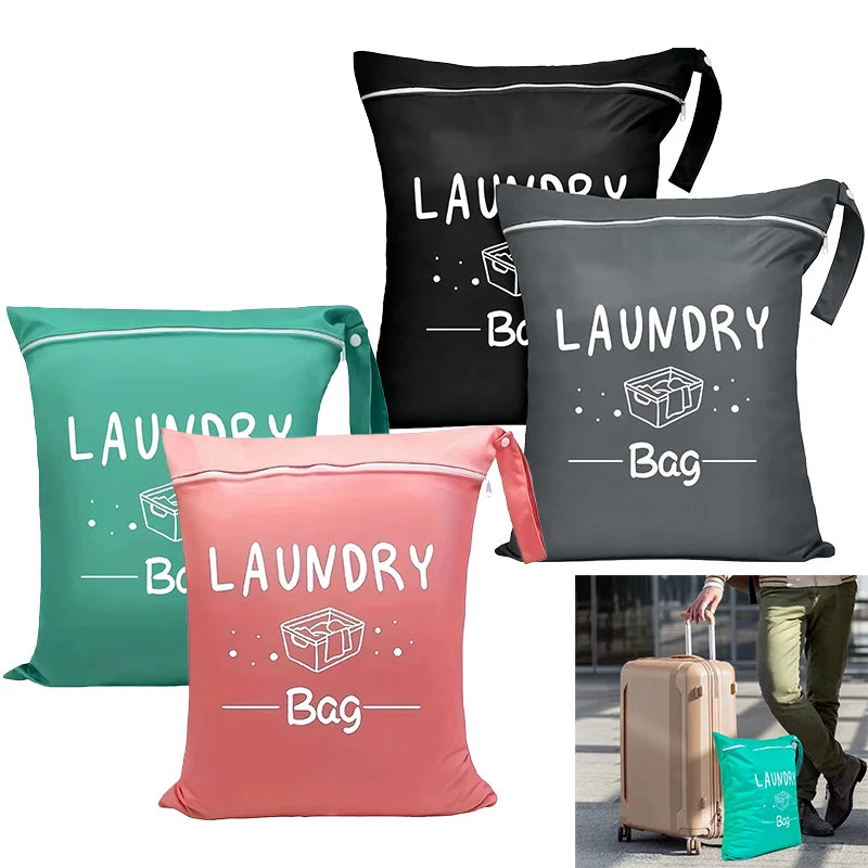 Waterproof Zippered Laundry Bag – Reusable Travel Wet Bag Waterproof Laundry Bag Babs