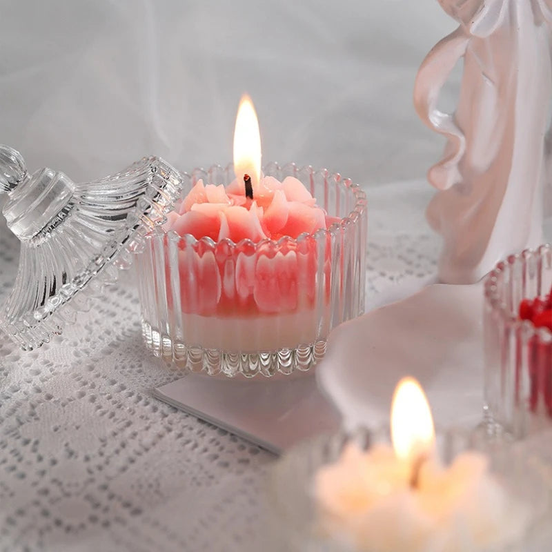 Hydrangea Soy Wax Scented Candle in Glass Jar | Home Gift Scented Candle Babs