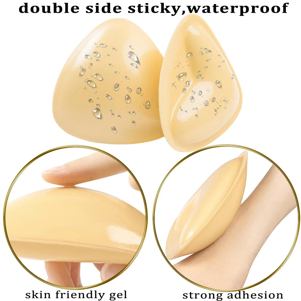 Sticky Bra Pads Inserts – Reusable Adhesive Push Up Enhancers Bra Inserts & Pads Babs