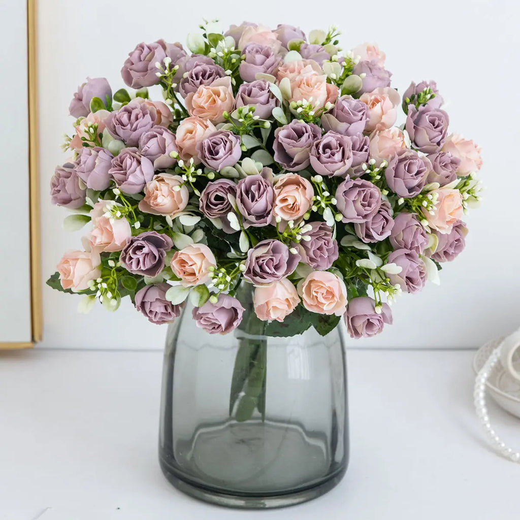 Artificial Red Silk Roses Bouquet – Wedding & Home Décor Artificial Silk Flowers Babs