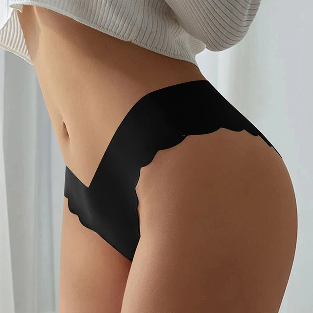 Seamless Low Rise Bikini Panties – Ice Silk No-Show Briefs Bikini Briefs Babs