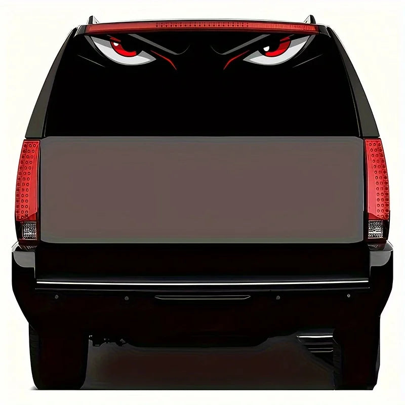 Angry Eyes Cartoon Car Window Decals – Stylish Auto Stickers Car Window Decal Babs