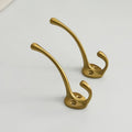 2-Pack Rustic Brass Wall Mount Coat Hooks – Heavy Duty Iron Wall Mount Coat Hook Babs 2pcs