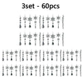 Crystal Snowflake Ice Stick Ornaments – Christmas Tree Decor Christmas Ornaments Babs 3set - 60PCS