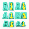 12-Piece 3D Chess Silicone Mold Set – Cake, Fondant & Choc Silicone Baking Mold Babs 12pcs