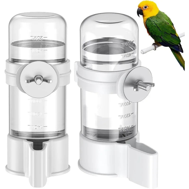 Automatic Bird Water Dispenser Cage-Mount Feeder – 2 Pack Bird Water Dispenser Babs