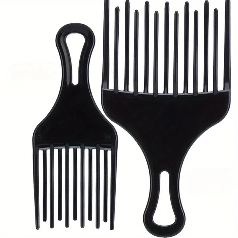 Wide Tooth Pick Comb for Curly & Afro Hair – 2pcs Set Hair Pick Comb Babs