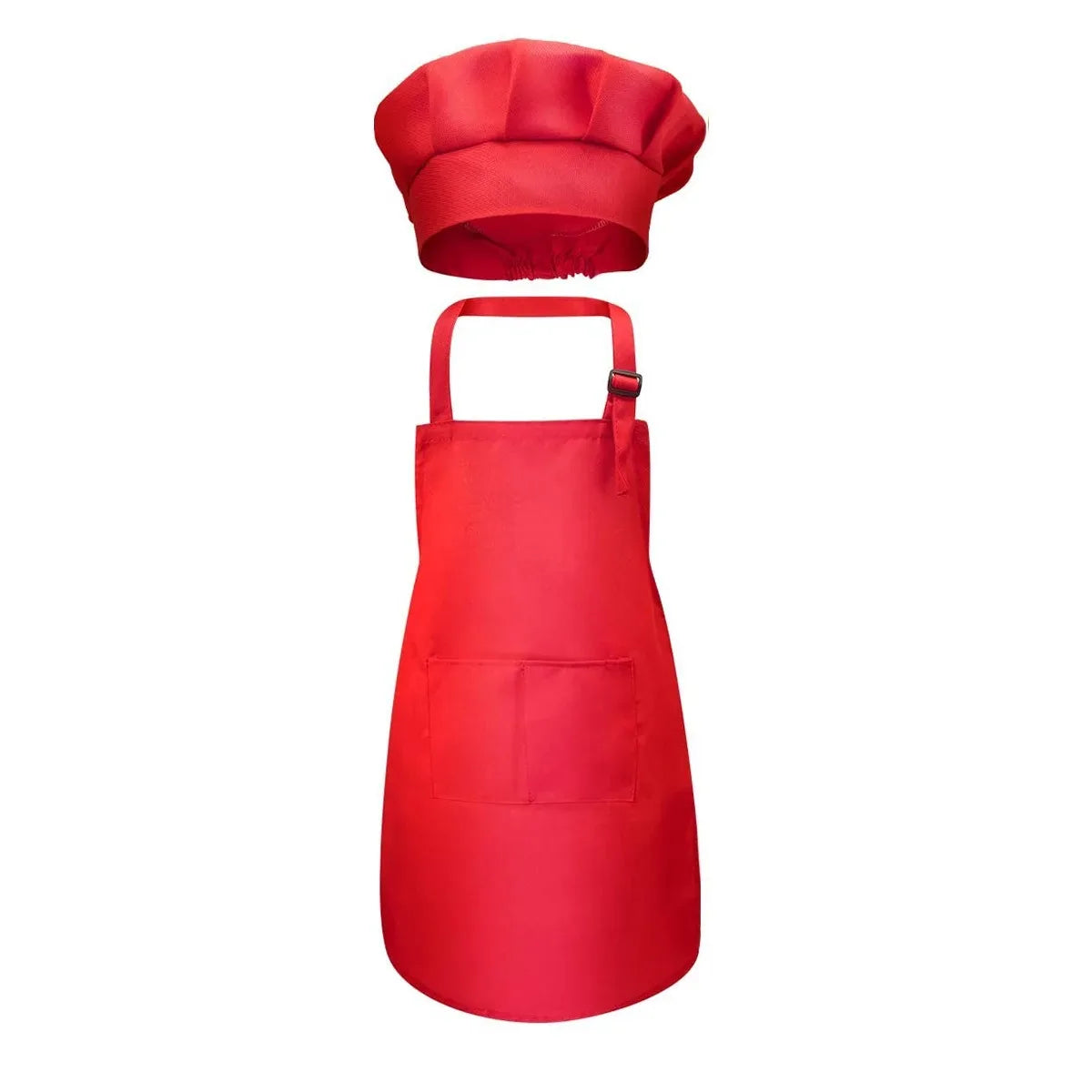 Kids Chef Apron & Hat Set – Kitchen Craft Painting PVC Apron Kids Chef Apron Set Babs Red L