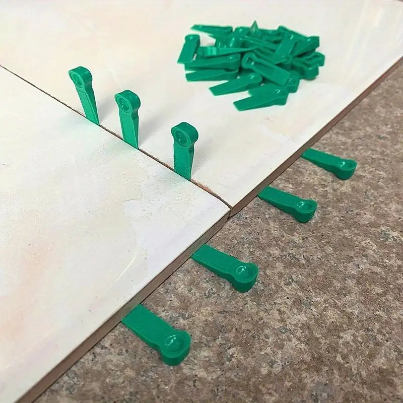 100pcs Reusable Tile Wedge Spacers & Leveling Clips Tile Leveling Spacers Babs