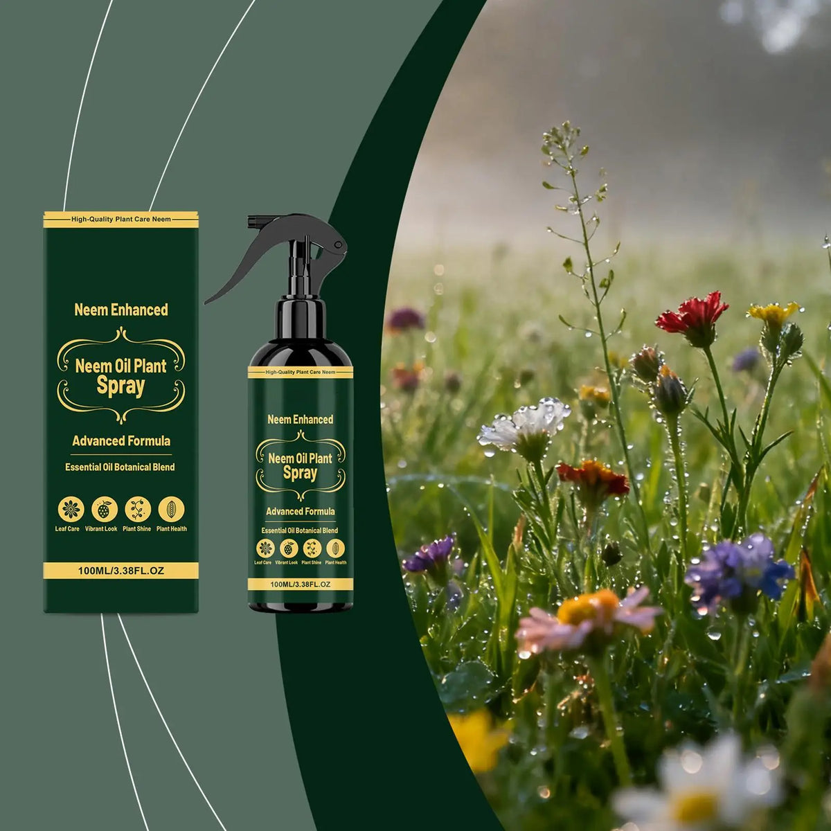 Neem Oil Plant Spray – Leaf Cleaner & Shine, Indoor & Outdoor Plant Leaf Spray Babs