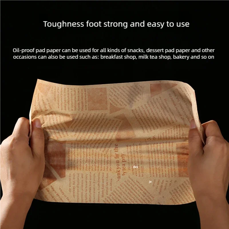 50 Pcs Oil-Proof Food Wrapping Paper – Baking & Burger Sheets Food Wrapping Paper Babs