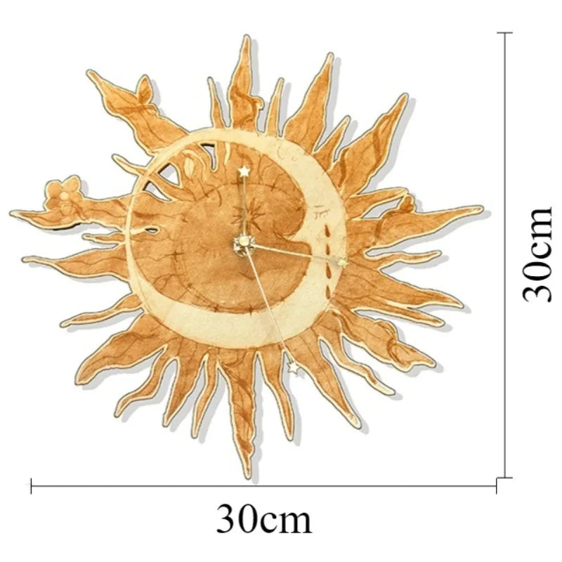 Wooden Wall Clock Silent Quartz – Minimalist Home Decor Decorative Wall Clock Babs