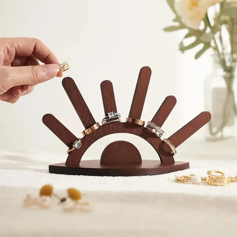Wooden Ring Holder & Bracelet Display Stand | Desktop Decor Jewelry Display Stand Babs