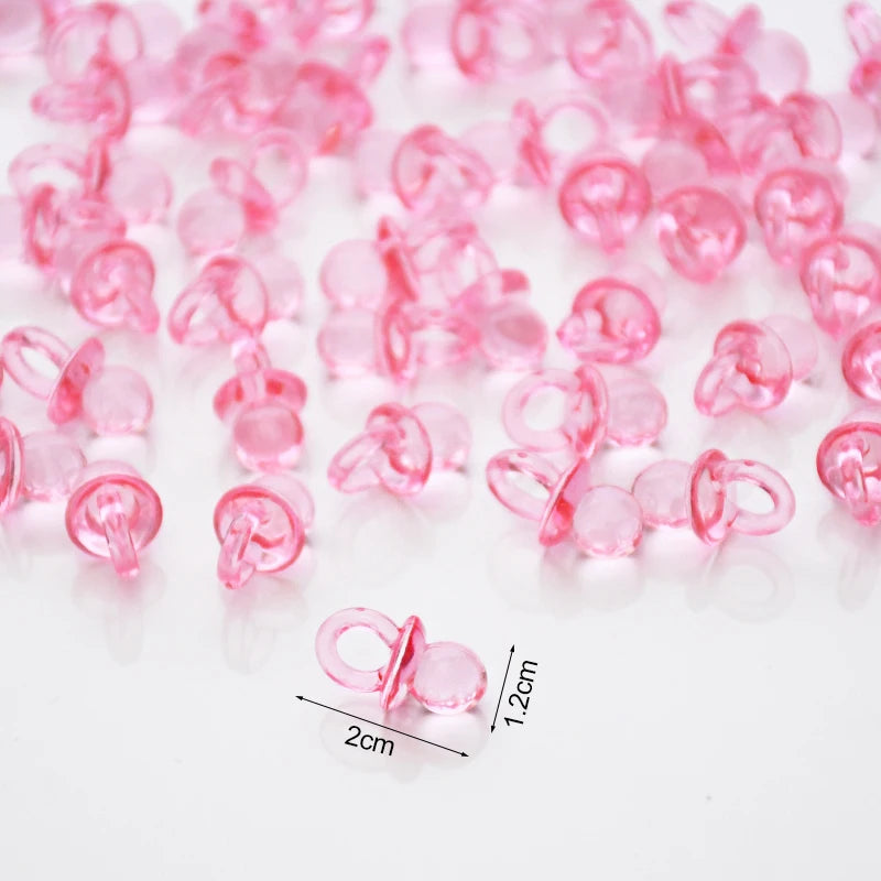 Mini Acrylic Pacifier Confetti 50/100Pcs – Baby Shower Décor Party Confetti Decor Babs