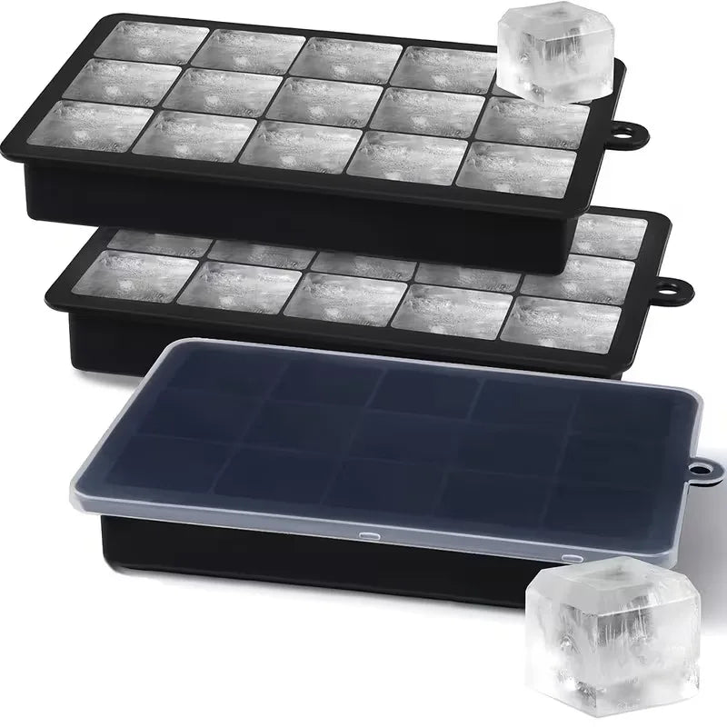 Silicone Ice Cube Mold & Ice Ball Maker – 4/6/8/15 Compartments Silicone Ice Mold Babs
