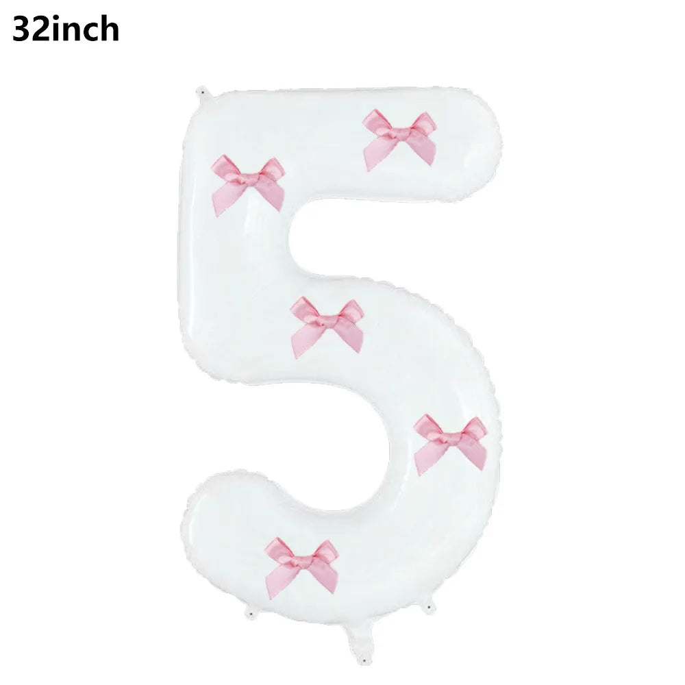 32" Black Bow Number Balloon Kit – Party & Wedding Décor Party Balloon Kit Babs Pink 5 As pictures show