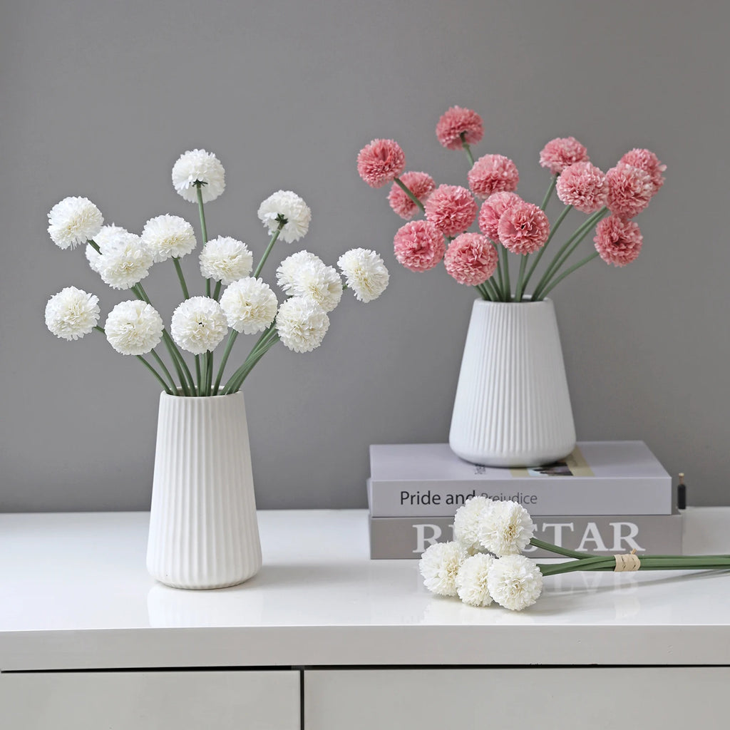 Artificial Silk Mini Ball Chrysanthemum Flowers for Weddings & Home Artificial Silk Flowers Babs