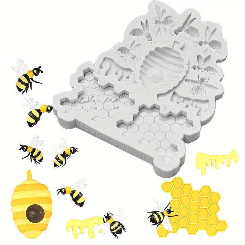 Silicone Honeycomb Bee Mold – Fondant Cake & Chocolate Silicone Baking Mold Babs