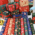 10-Piece Christmas Wrapping Paper Set – Apple Bouquet Design Gift Wrapping Paper Babs 10PCS