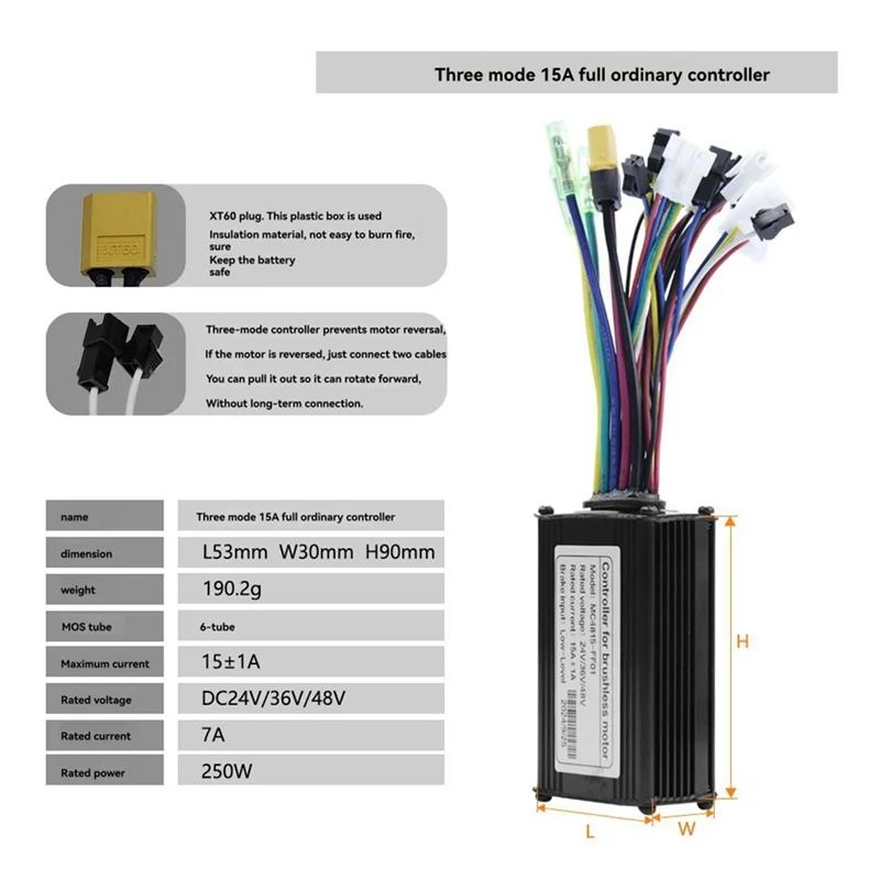 36V 48V 15A Brushless Controller T5S LCD Display & Throttle Kit E-Bike Controller Kit Babs