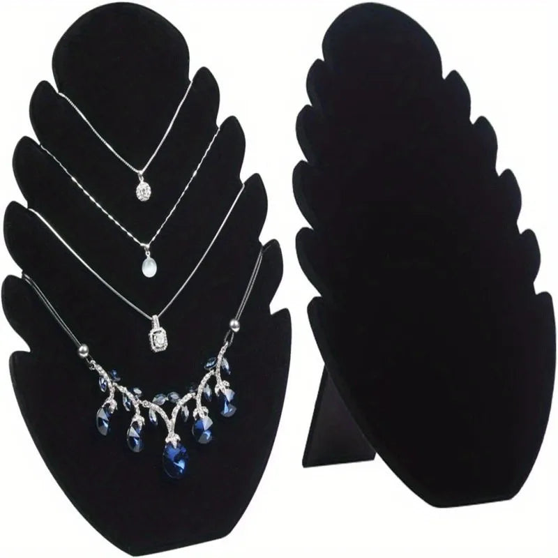 3-Piece Black Velvet Jewelry Tower Display Stand Organizer Jewelry Display Stand Babs