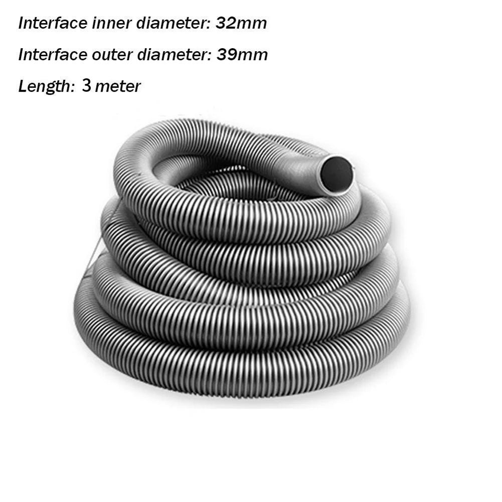 LEENKEA 3M Telescopic Vacuum Hose – 32mm Extra Long Pipe Vacuum Cleaner Hose Babs