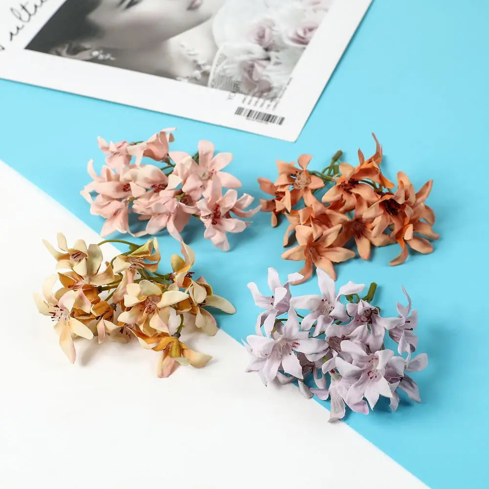 Silk Artificial Orchid Flower Heads | 10 or 20 Pack | Home & Wedding Artificial Silk Flowers Babs