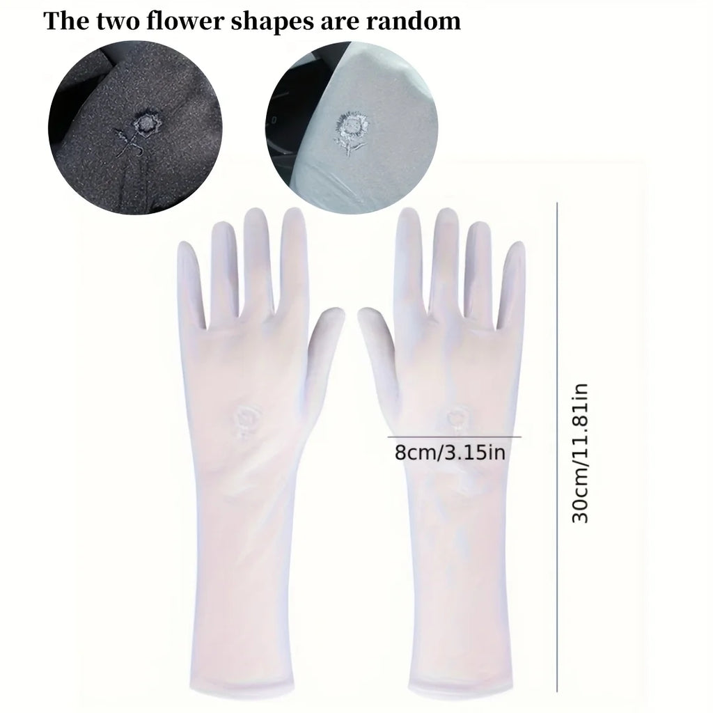 2 Pairs Women's Long Sun Protection Gloves – Breathable, Driving Sun Protection Gloves Babs
