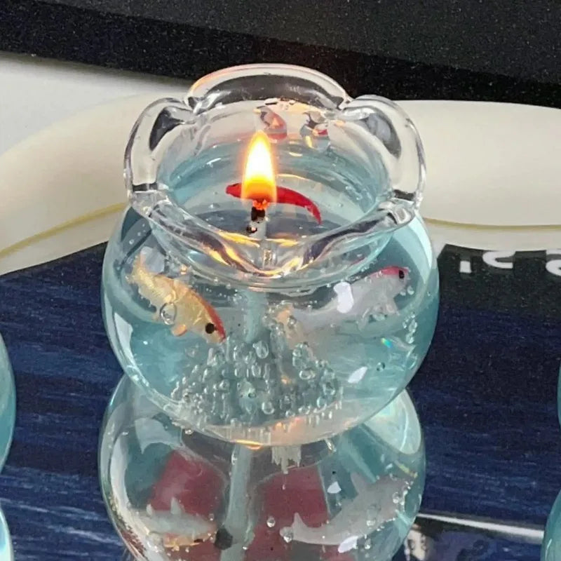 Fish Tank Scented Candle – Mini Goldfish Jelly Wax Décor Decorative Scented Candle Babs