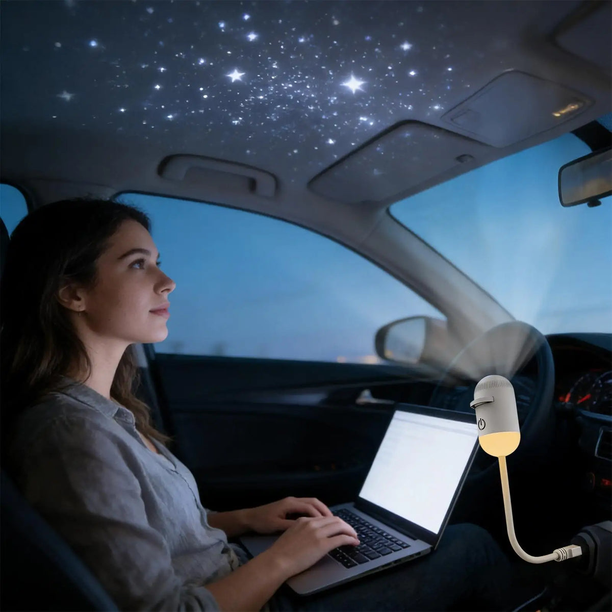 2-in-1 Galaxy Star Projector Night Light – LED Starry Sky Lamp Star Projector Lamp Babs