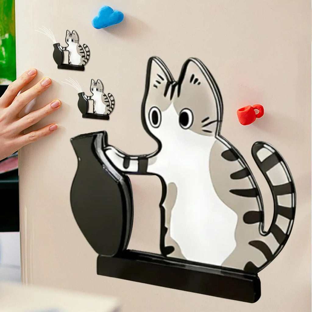 Acrylic Cat Whisker Keepsake Magnet – Cat Hair Storage Box Fridge Magnet Keepsake Babs