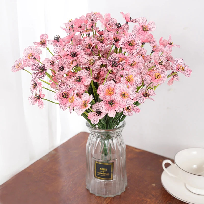18-Head Violet Artificial Flower Bouquet – Home & Wedding Décor Artificial Flower Bouquet Babs