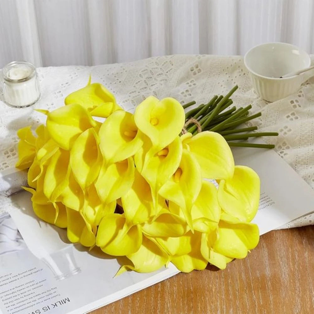 Artificial Horseshoe Lotus Flowers 5/10pcs – Wedding & Home Decor Artificial Flower Stems Babs