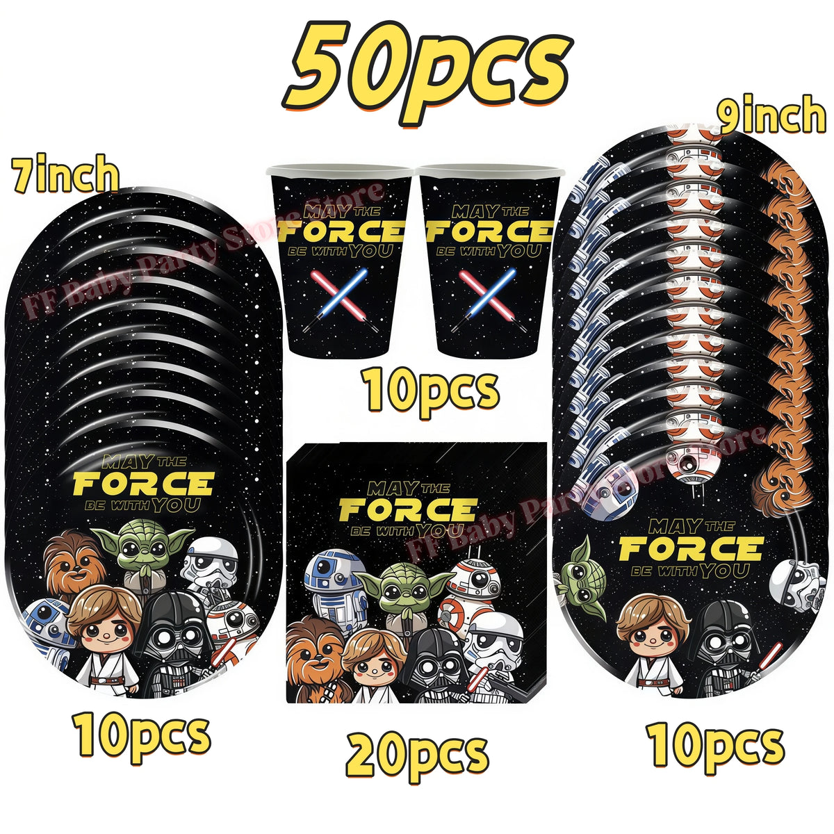 Robot Birthday Party Decorations Set – Balloons, Plates & More