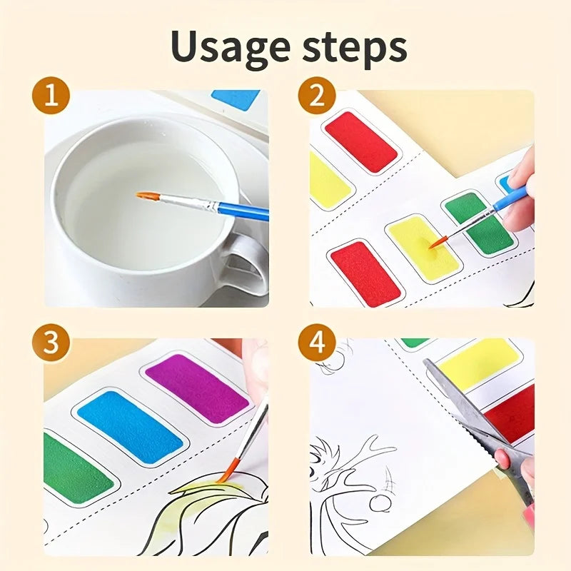 Art Set – 8 Brushes, 8 Papers & 6 Paint Colors | DIY Student Kit Art Craft Kit Babs