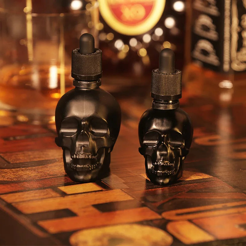 Black Skull Glass Dropper Bottles 30ml & 60ml – Essential Oils Glass Dropper Bottle Babs