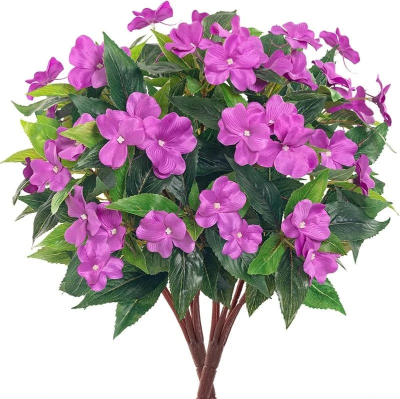 Silk Rose Artificial Flower Bouquet – Wedding & Home Décor Artificial Flower Bouquet Babs PURPLE 1PC