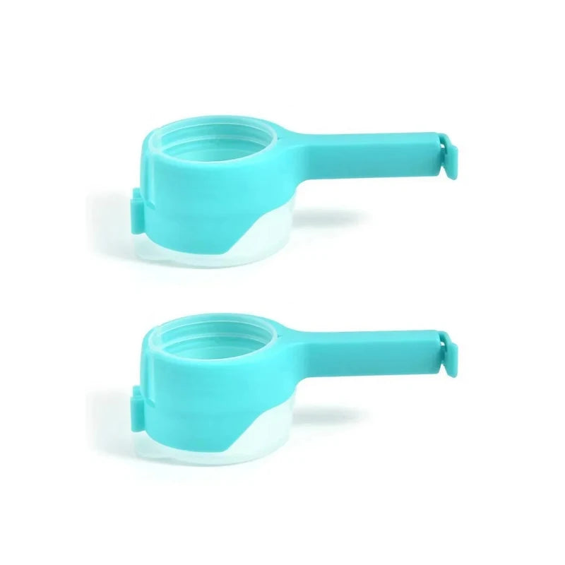 Bag Clips with Pour Spouts – Airtight Food Sealing Clips Food Bag Clips Babs Blue-2Pcs