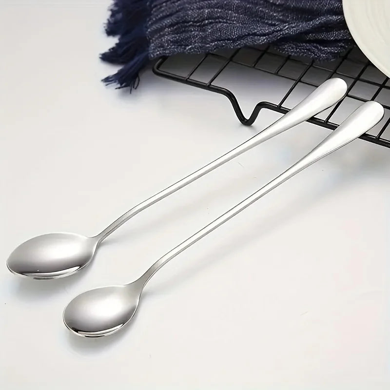 5-Piece Stainless Steel Long Handle Spoon Set | Dishwasher Safe Kitchen Spoon Set Babs