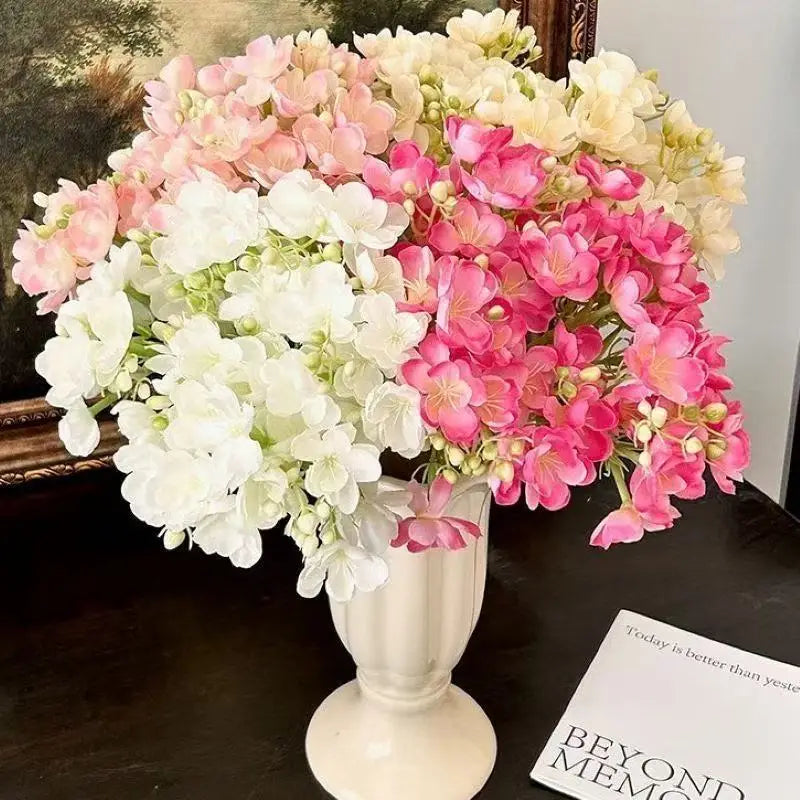 4-Piece Silk Jasmine Artificial Flower Bouquet – Wedding & Home Artificial Flower Bouquet Babs