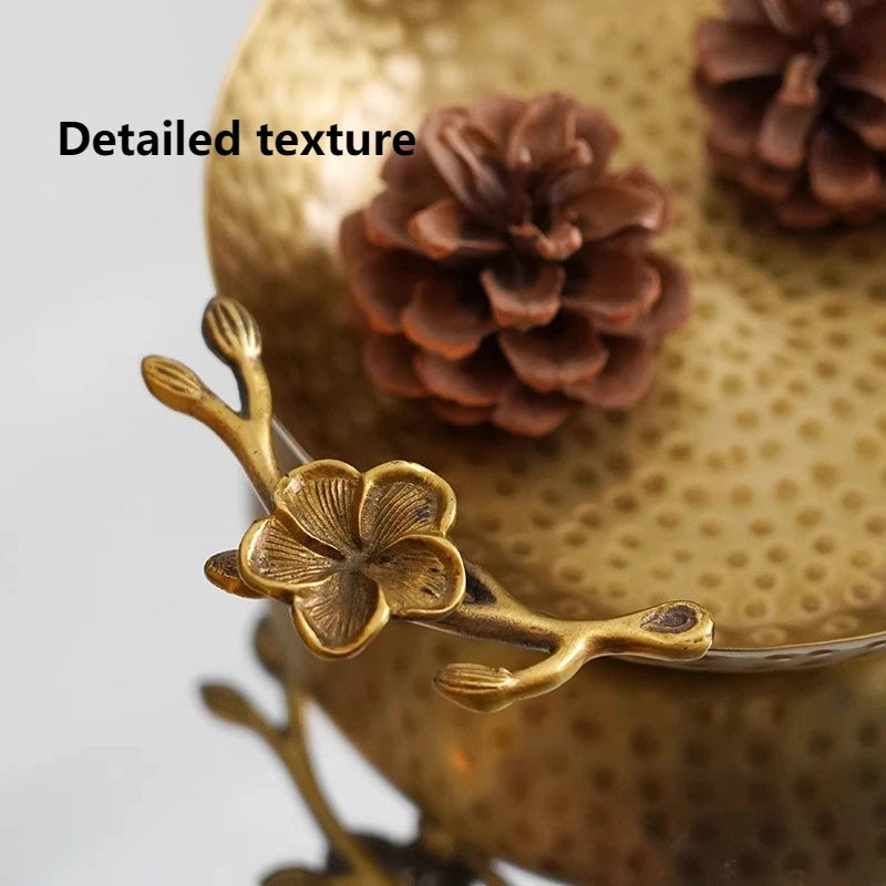 Brass Copper Fruit Plate – Retro Decorative Desktop Tray Decorative Brass Tray Babs