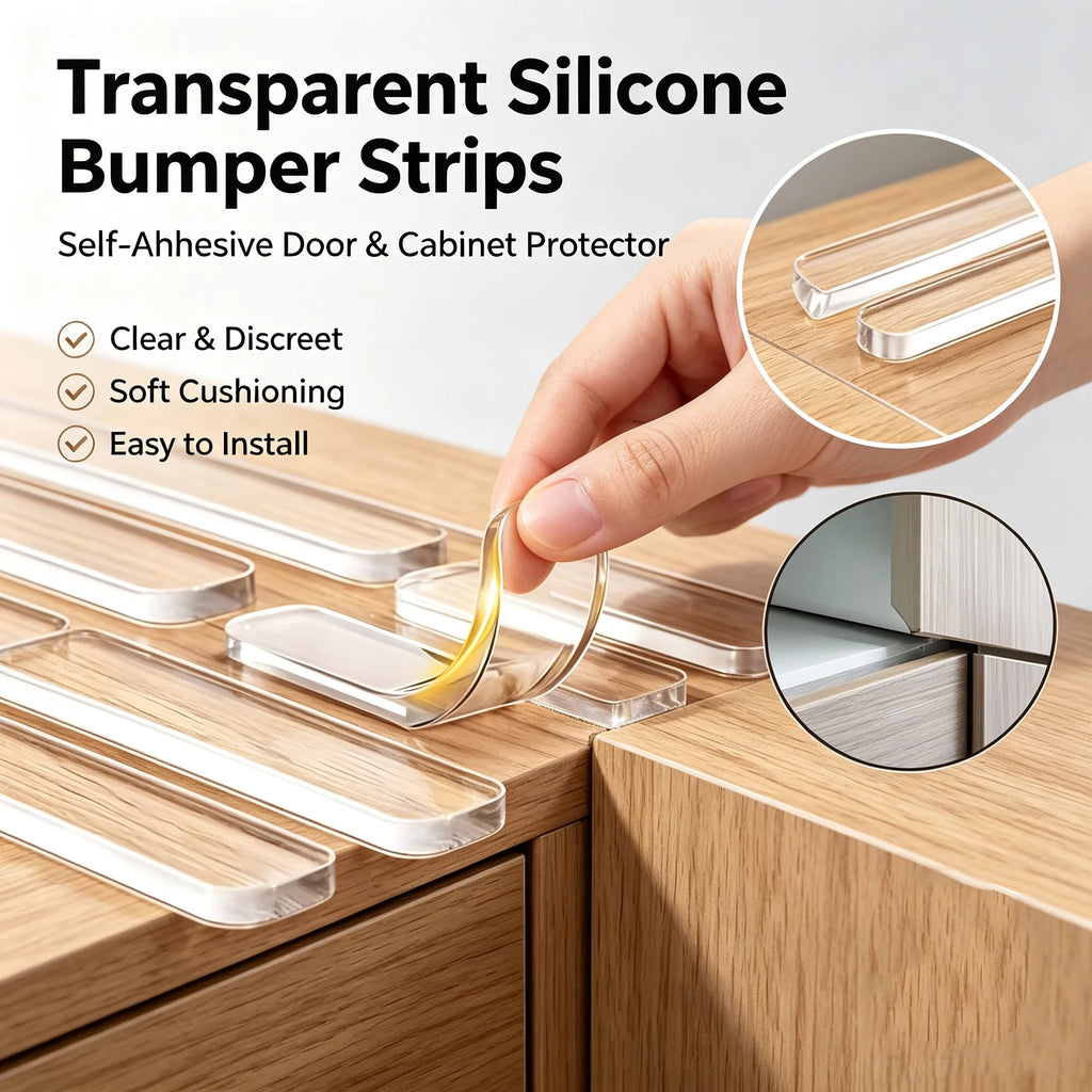 Self-Adhesive Clear Silicone Bumper Pads – Door & Cabinet Protectors Silicone Bumper Pads Babs