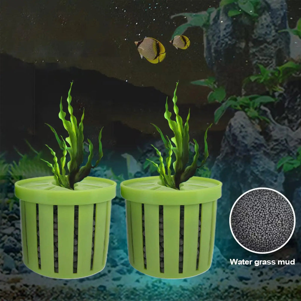 4-Pack Aquarium Net Cup Planter Baskets for Fish Tanks Aquarium Planter Basket Babs
