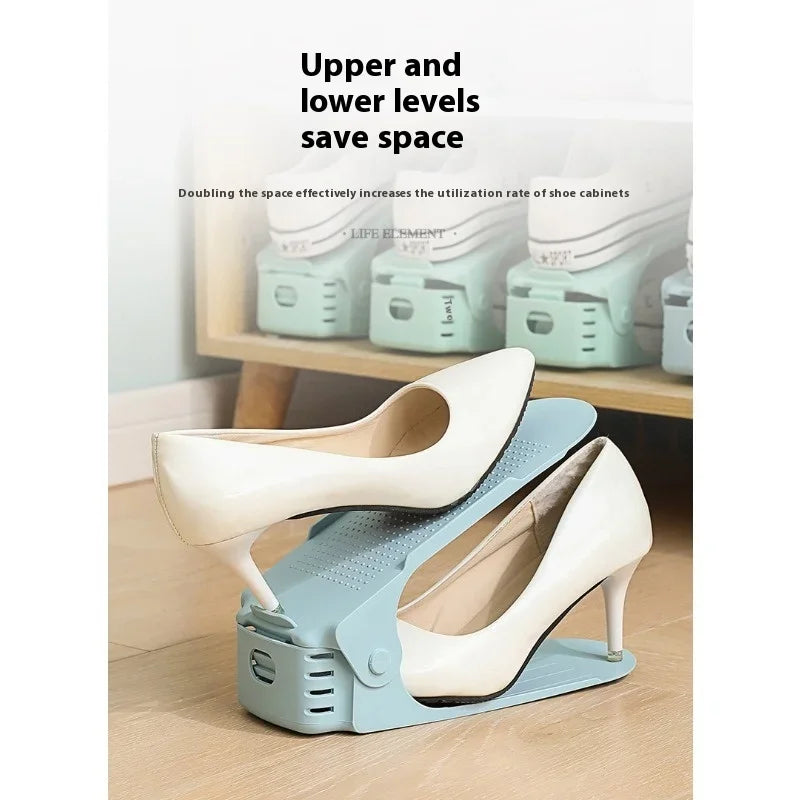 10-Pack Adjustable Stackable Shoe Rack Organizer | 4-Level Stackable Shoe Organizer Babs