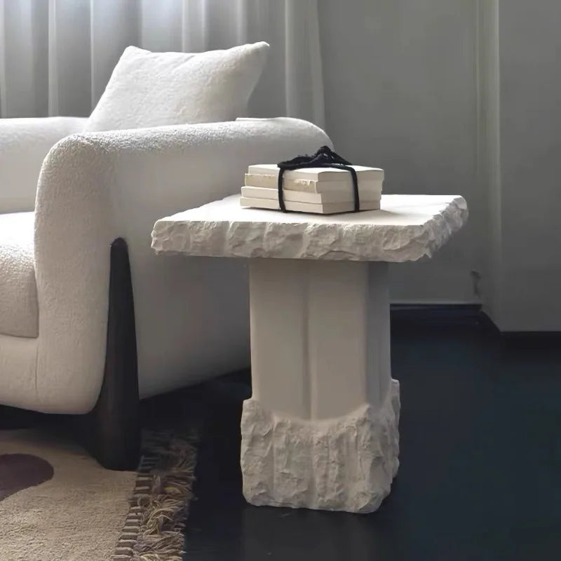 Modern Minimalist Coffee Table – Stone Fiberglass Side Table Coffee Side Table Babs
