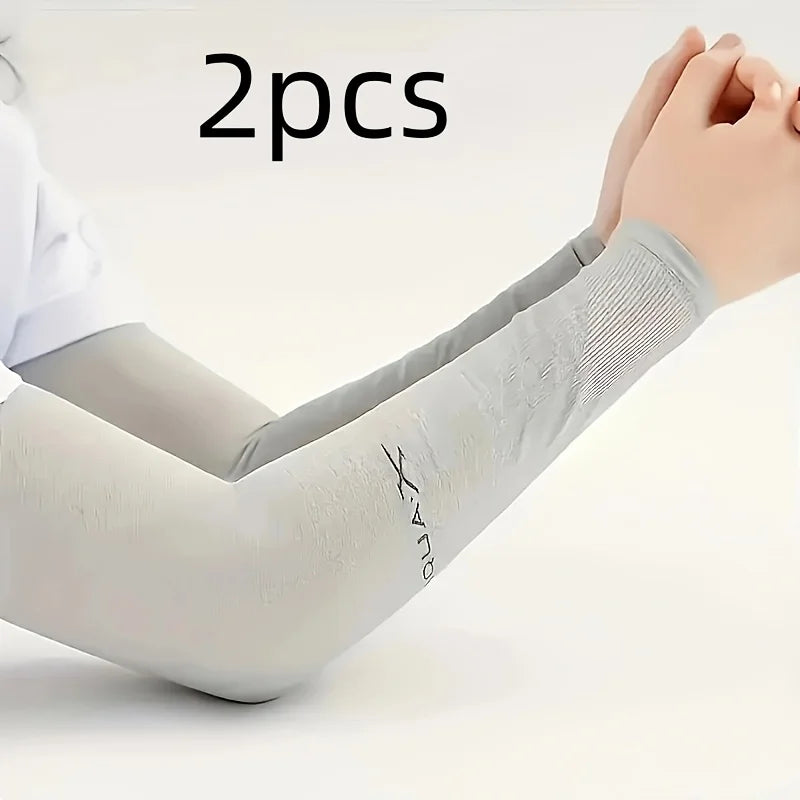 Ice Silk UPF 50+ UV Arm Sleeves – Cooling & Breathable 2/6 Pack UV Protection Arm Sleeves Babs GRAY