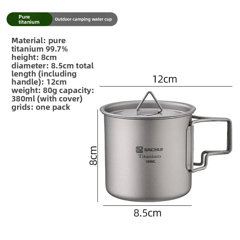 Pure Titanium Camping Mug & Portable Coffee Cup Set Titanium Camping Mug Babs 2