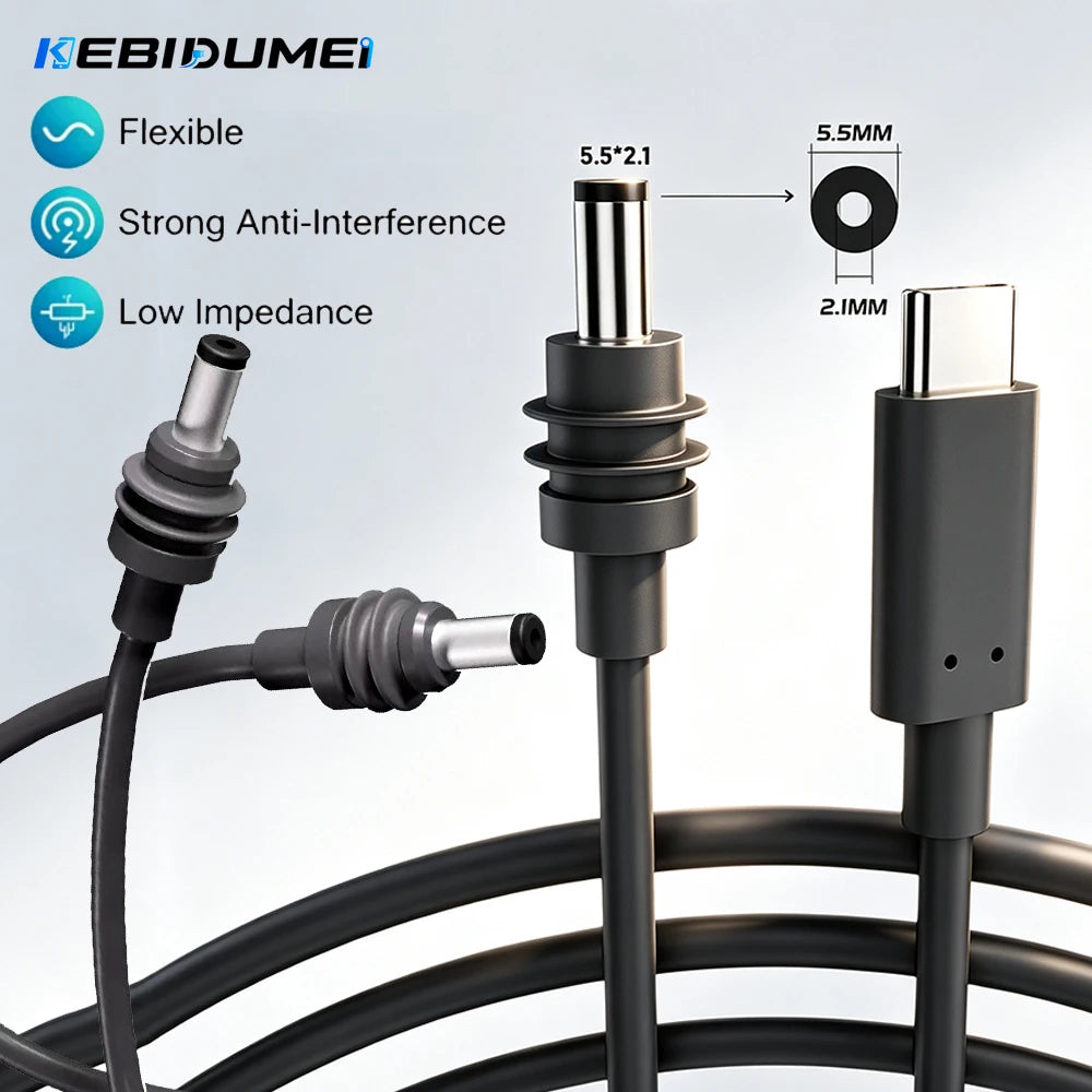20V 100W USB-C to DC Cable for Starlink Mini – RV & Camping USB-C DC Power Cable Babs