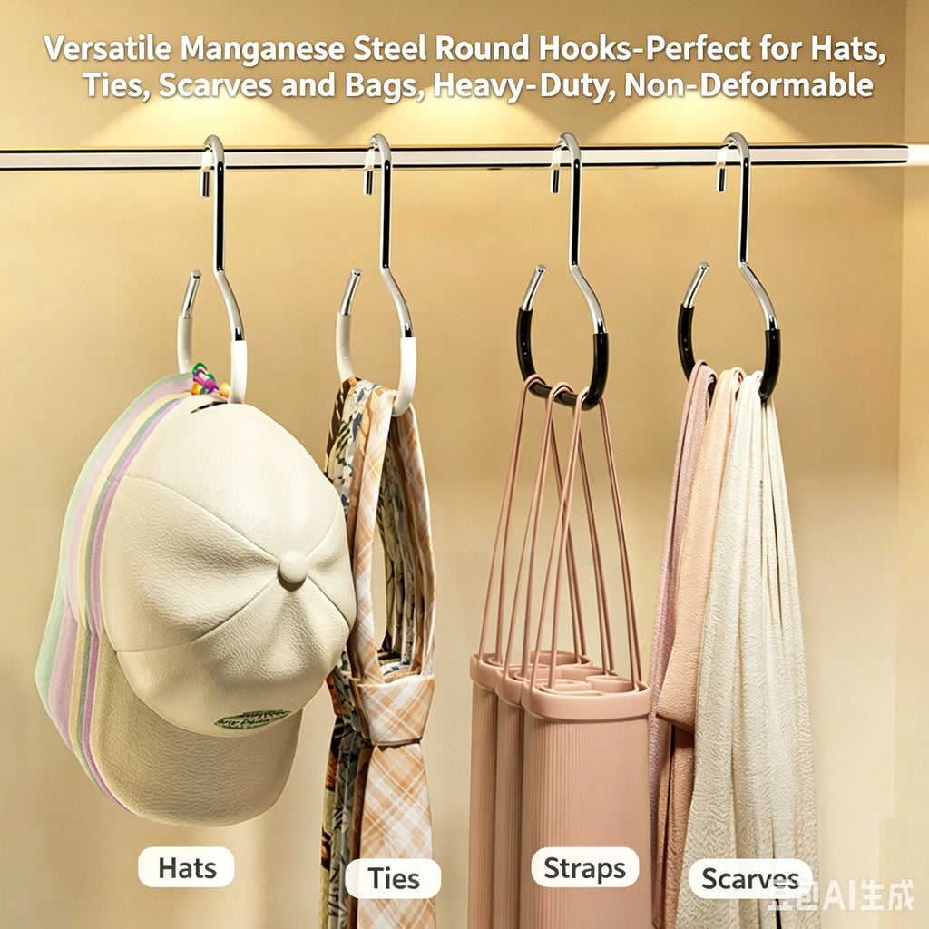 Circle Ring Hat Hanger Non-Slip Wardrobe Hook Organizer Hat Hanger Hook Babs